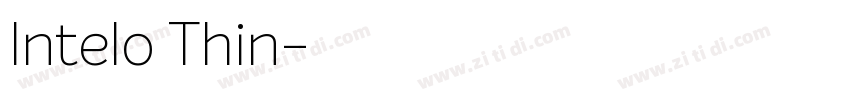 Intelo Thin字体转换
